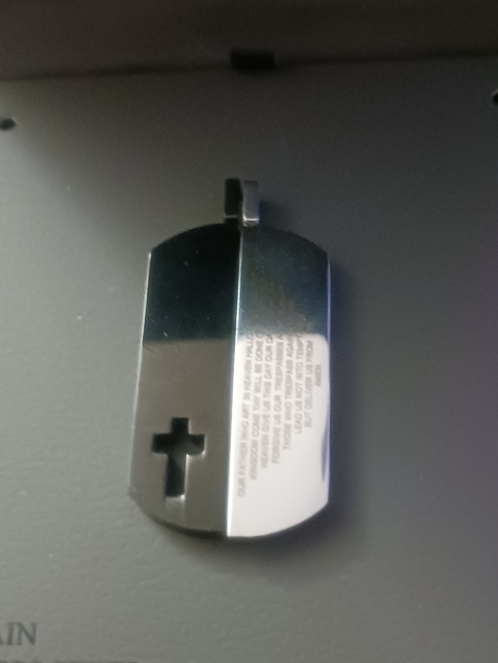 Polished Steel Cross Cutout Pendants